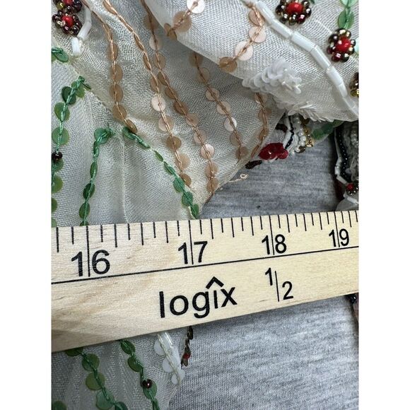 VTG Richilene Neiman Marcus Beaded Multicolor Ball‎ Gown Size 0-3 - Picture 9 of 16